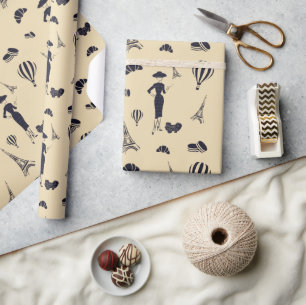 Papier Cadeau Papier à enveloppement de mode Vintage classique 5