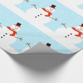 Papier Cadeau Papier à enveloppement de neige de Noël (Coin)