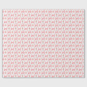 Papier Cadeau Papier à enveloppement de Noël à l'aquarelle rouge (Plat)