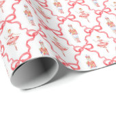 Papier Cadeau Papier à enveloppement de Noël à l'aquarelle rouge (Coin rond)