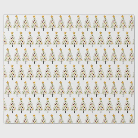 Papier Cadeau Papier à enveloppement de Noël - Arbre de Noël mod (Plat)