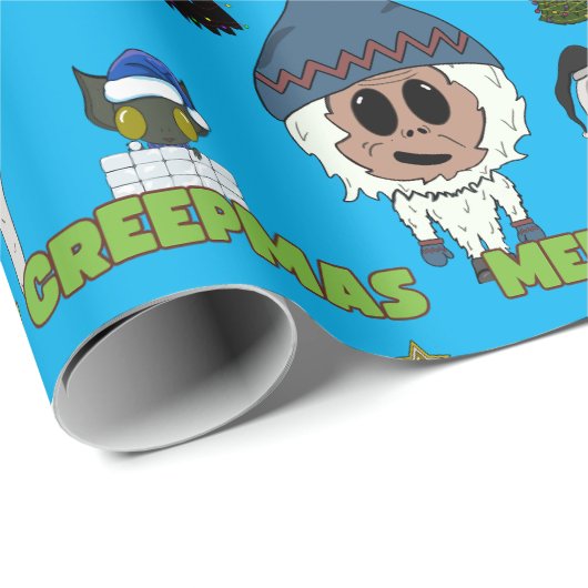 Papier Cadeau Papier à enveloppement de Noël Bigfoot (Coin rond)