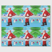 Papier Cadeau Papier à enveloppement de Noël Boite de plage d'ét (Plat)