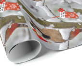 Papier Cadeau Papier à enveloppement de Noël de Woodie (Coin rond)