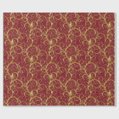 Papier Cadeau Papier à enveloppement de Noël - Majesté des perru (Plat)