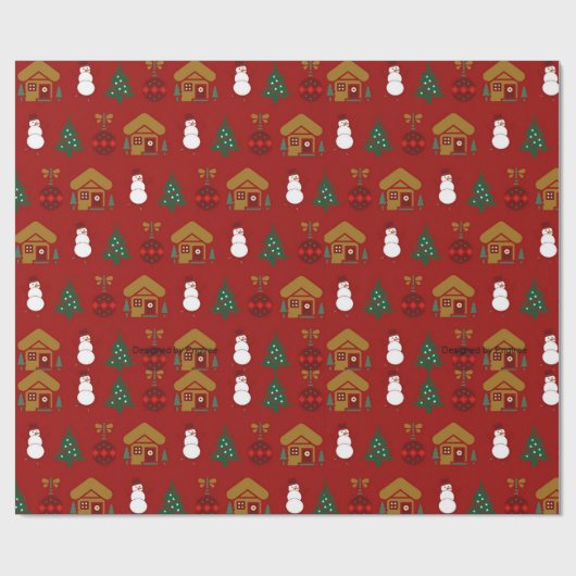 Papier Cadeau Papier à enveloppement de Noël mignon | Enveloppe (Plat)