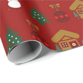 Papier Cadeau Papier à enveloppement de Noël mignon | Enveloppe (Coin rond)