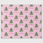 Papier Cadeau Papier à enveloppement de Noël, Noël blanc personn (Plat)