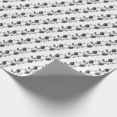 Papier Cadeau Papier à enveloppement de Noël - Papier noir à env (Coin)