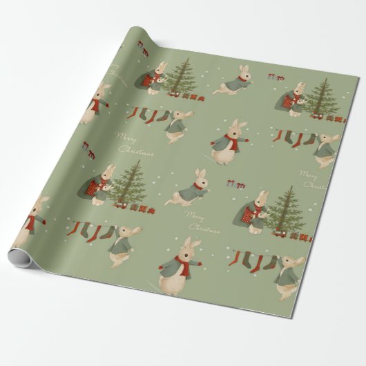 Papier Cadeau Papier à enveloppement de noël Peter Rabbit (Déroulé)