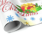 Papier Cadeau Papier à enveloppement de Noël Pingouin Pneus (Coin rond)