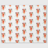 Papier Cadeau Papier à enveloppement de Noël Rudolph (Plat)