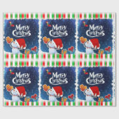 Papier Cadeau Papier à enveloppement de Noël Snowman Elf (Plat)
