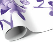 Papier Cadeau Papier à enveloppement de Noël Snowman violet (Coin rond)