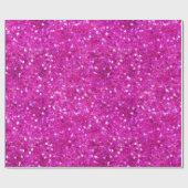 Papier Cadeau Papier à enveloppement de Parties scintillant rose (Plat)