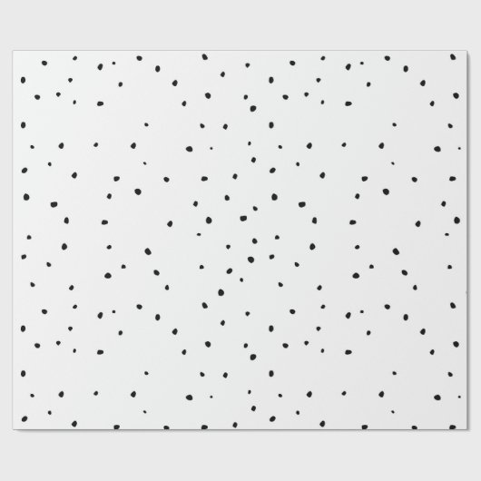 Papier Cadeau Papier à enveloppement de points blancs (Plat)