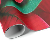 Papier Cadeau Papier à enveloppement de pousses de Noël (Coin rond)