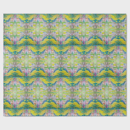 Papier Cadeau Papier à enveloppement de sirène (Plat)