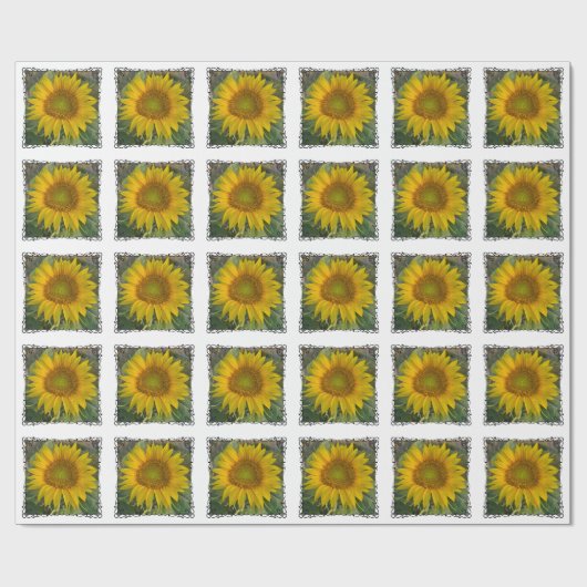 Papier Cadeau Papier à enveloppement de tournesol (Plat)