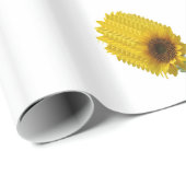Papier Cadeau Papier à enveloppement de tournesol (Coin rond)