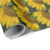 Papier Cadeau Papier à enveloppement de tournesol (Coin rond)