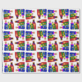 Papier Cadeau Papier à enveloppement de trois rois (Plat)