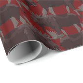 Papier Cadeau Papier à enveloppement d'orignal de Noël Papier ca (Coin rond)