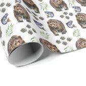 Papier Cadeau Papier à enveloppement d'ours (Coin rond)