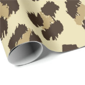 Papier Cadeau Papier à enveloppement Empreinte de léopard chic (Coin rond)