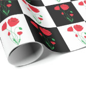 Papier Cadeau Papier à enveloppement en carton de pavot (Coin rond)