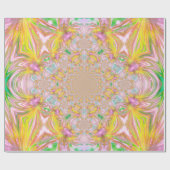 Papier Cadeau Papier à enveloppement en cristal jaune (Plat)