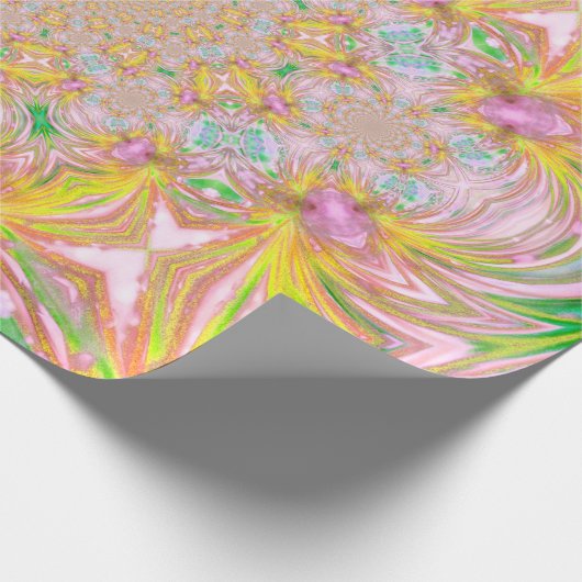 Papier Cadeau Papier à enveloppement en cristal jaune (Coin)