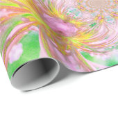 Papier Cadeau Papier à enveloppement en cristal jaune (Coin rond)