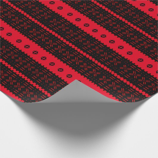 Papier Cadeau Papier à enveloppement Festif Noir Et Rouge (Coin)