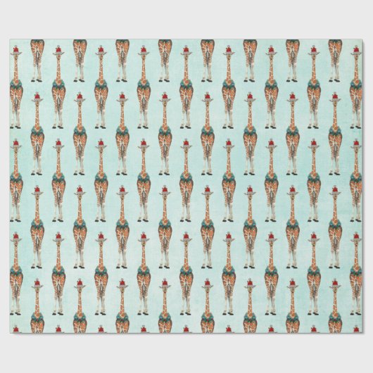 Papier Cadeau Papier à enveloppement FESTIVE GIRAFFE (Plat)