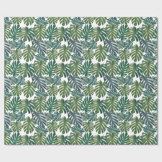 Papier Cadeau Papier à enveloppement Feuille Tropical Monstera P (Plat)
