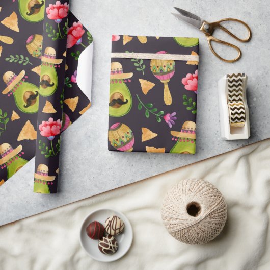 Papier Cadeau Papier à enveloppement Fiesta épicé mexicain (Artisanat)