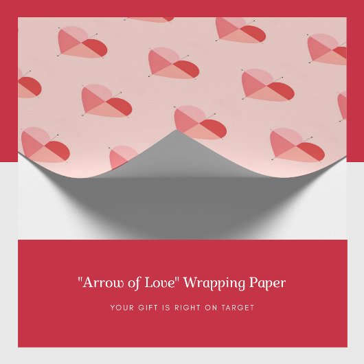 Papier Cadeau Papier à enveloppement "Flèche de l'amour"