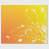 Papier Cadeau Papier à enveloppement Floral Or (Plat)