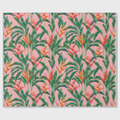 Papier Cadeau Papier à enveloppement floral tropical (Plat)