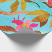 Papier Cadeau Papier à enveloppement Frangipani (Coin)