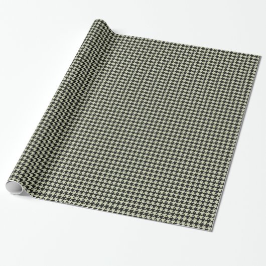 Papier Cadeau Papier à enveloppement HAMbyWG - Houndstooth noir/ (Déroulé)