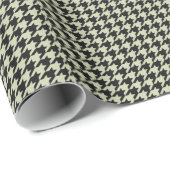 Papier Cadeau Papier à enveloppement HAMbyWG - Houndstooth noir/ (Coin rond)