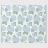 Papier Cadeau Papier à enveloppement Hydrangea bleu (Plat)