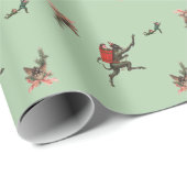 Papier Cadeau Papier à enveloppement Krampus de menthe (Coin rond)