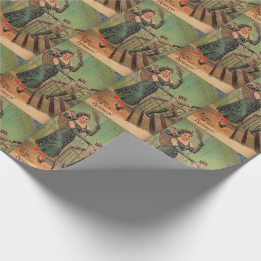 Papier Cadeau Papier à enveloppement Krampus féminin (Coin)