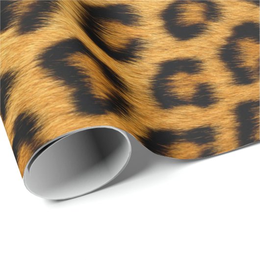Papier Cadeau Papier à enveloppement léopard (Coin rond)