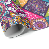 Papier Cadeau Papier à enveloppement Mandala (Coin rond)