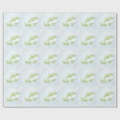Papier Cadeau Papier à enveloppement Mariage Dolphin vert (Plat)
