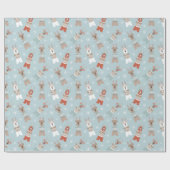 Papier Cadeau Papier à enveloppement Motif de chiot (Plat)